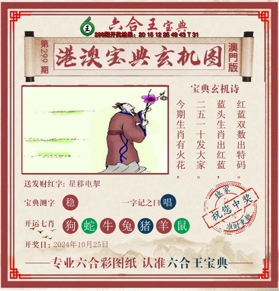 2024299期六合王港澳宝典玄机图