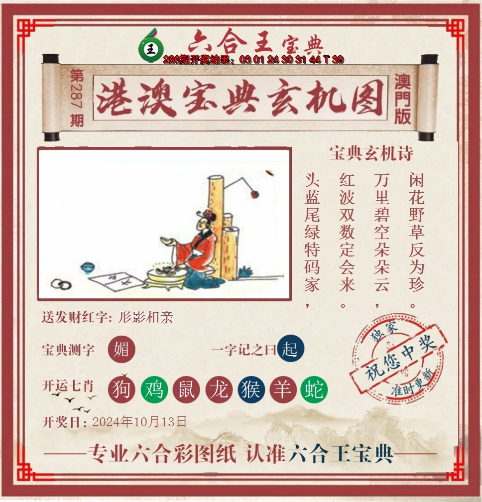 2024287期六合王港澳宝典玄机图