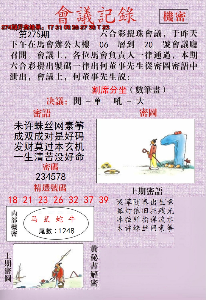 2024275期澳门会议记录