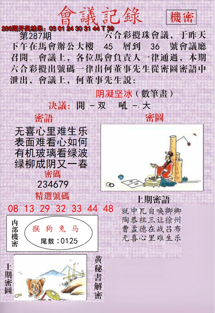 2024287期澳门会议记录