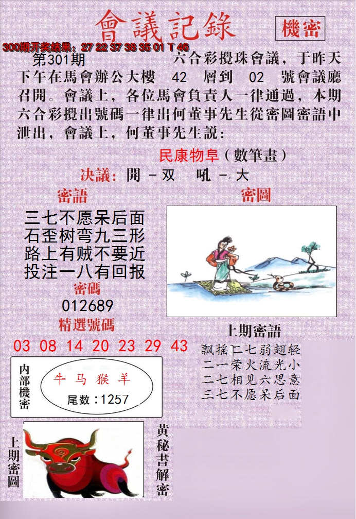 2024301期澳门会议记录