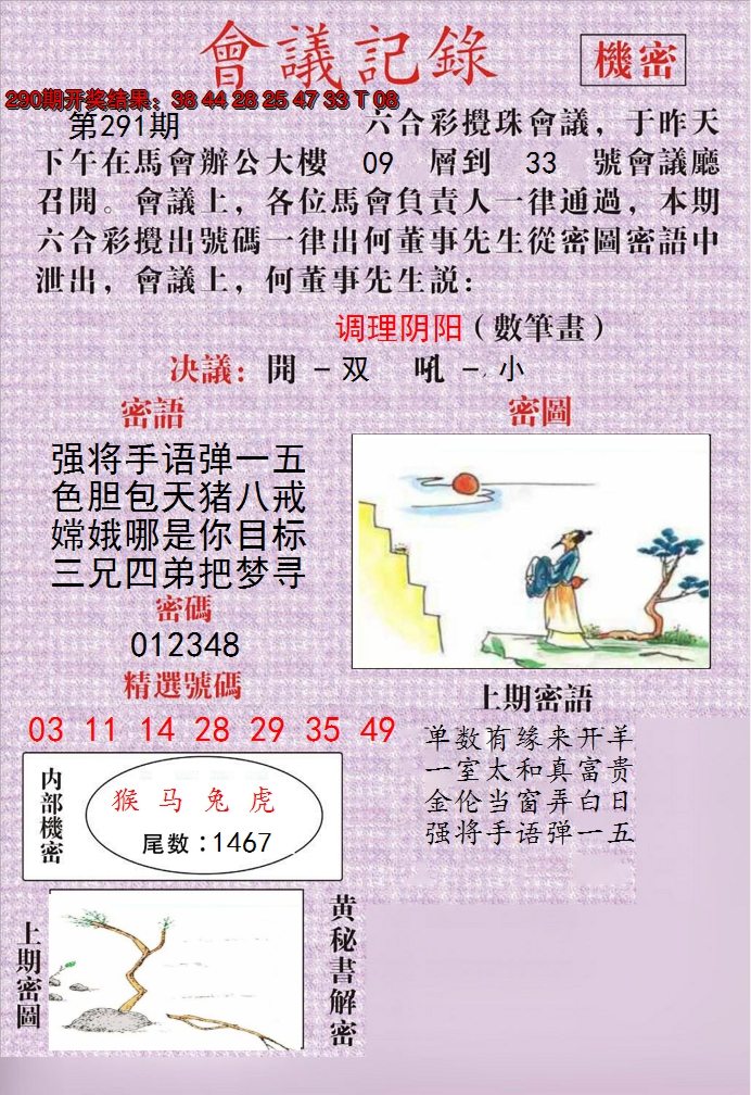 2024291期澳门会议记录