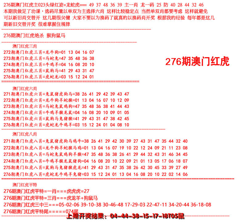 2024276期红虎图
