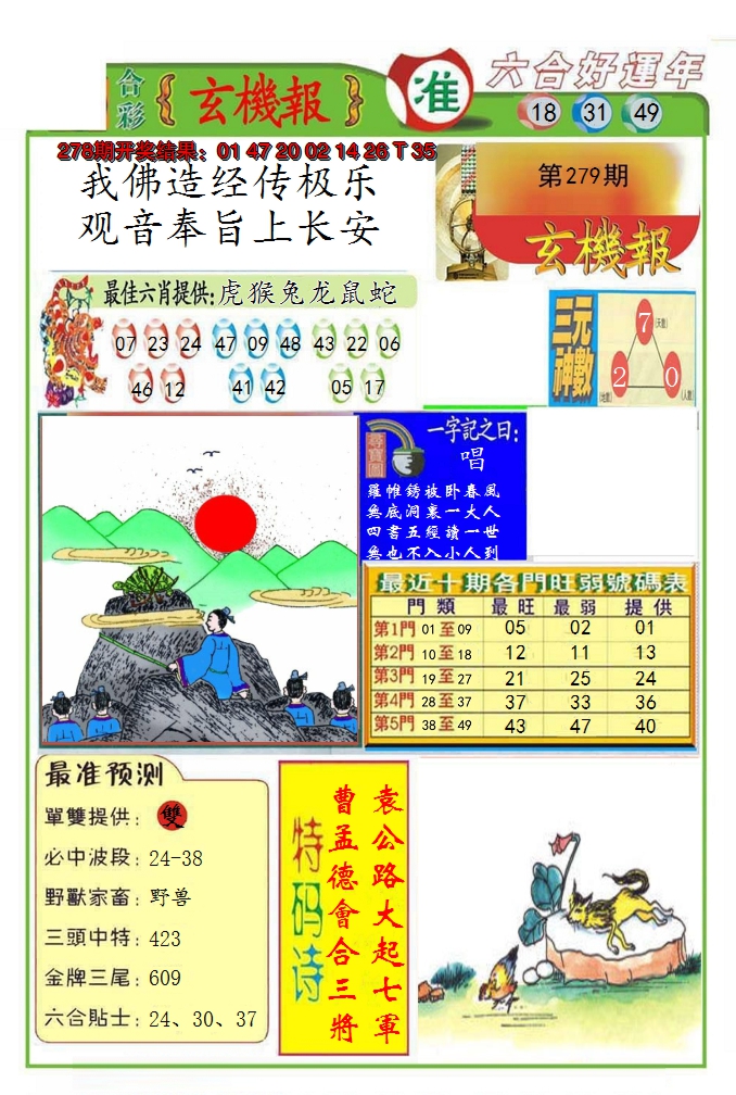 2024279期九龍玄机报(推荐)