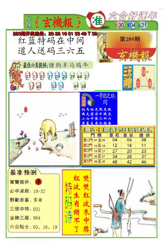 2024284期九龍玄机报(推荐)