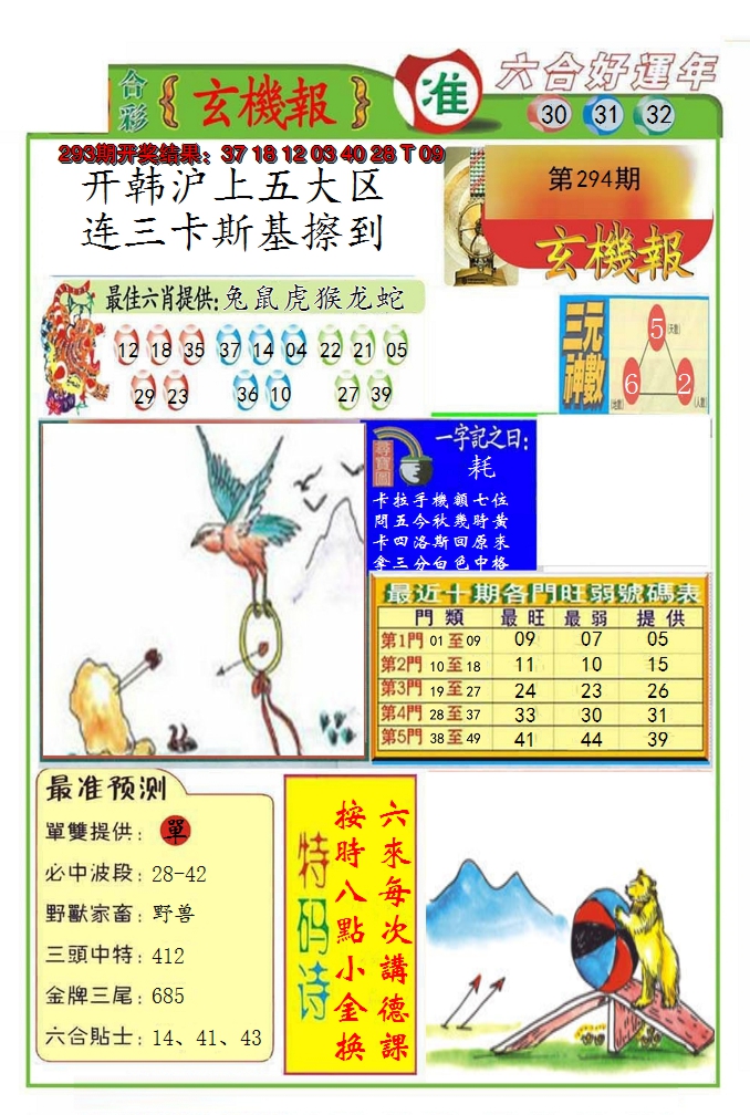 2024294期九龍玄机报(推荐)