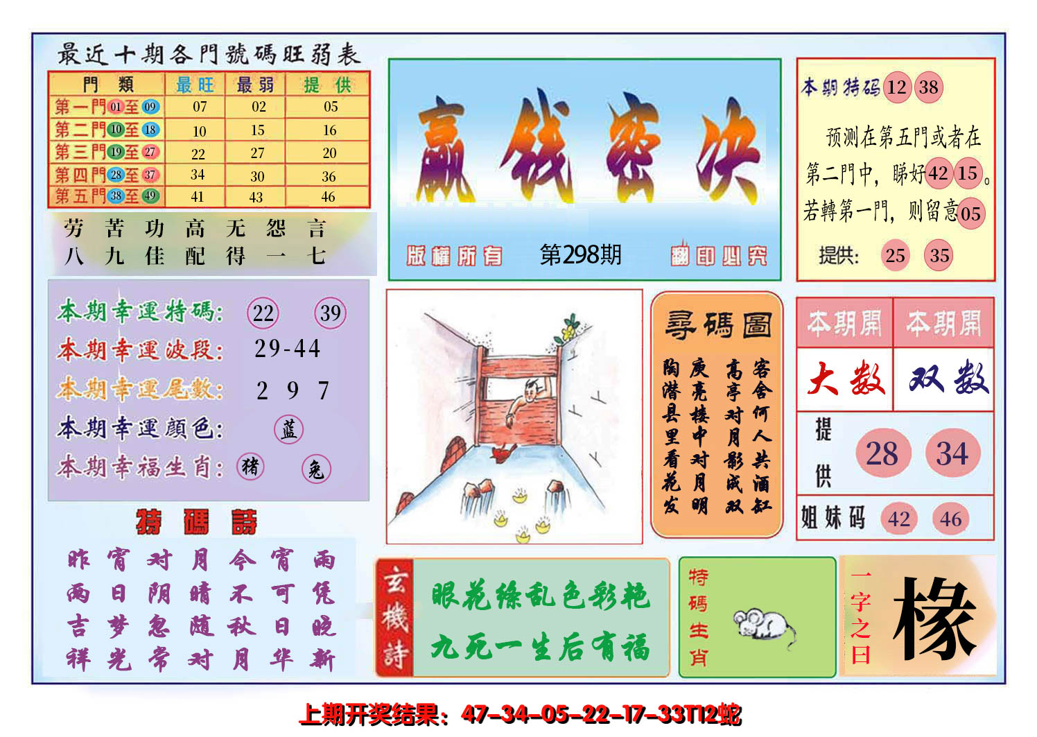 2024298期九龍赢钱密决(推荐)