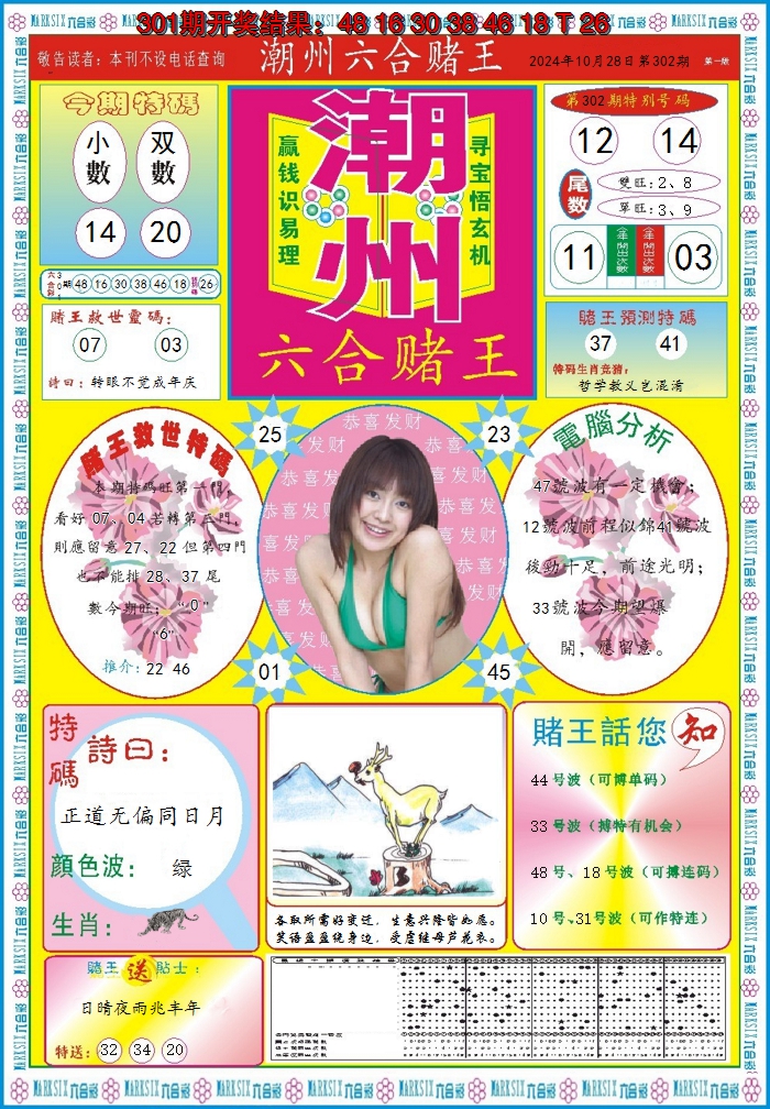 2024302期潮州六合赌王A
