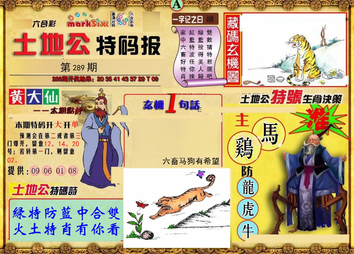 2024289期土地公特码报A
