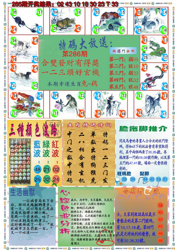 2024286期九龍心经B(推荐)