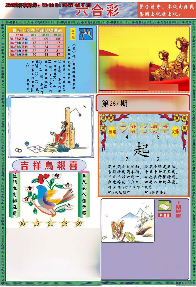 2024287期九龍2011A(推荐)