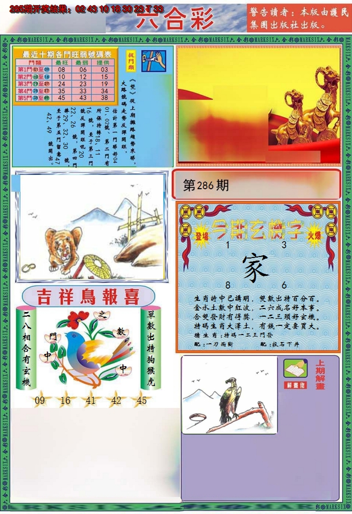 2024286期九龍2011A(推荐)