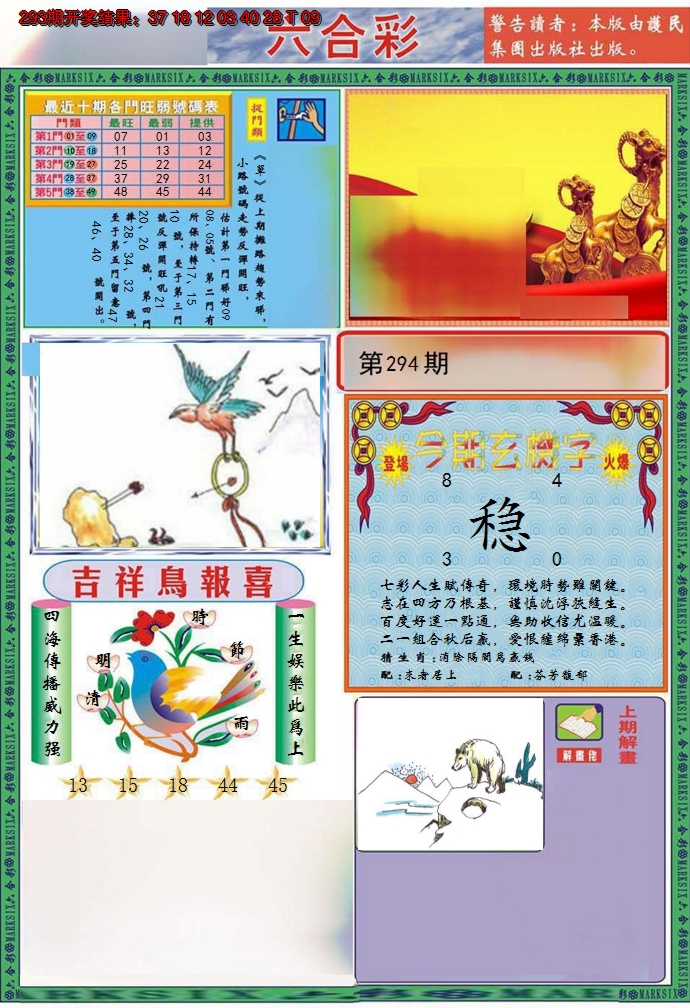 2024294期九龍2011A(推荐)