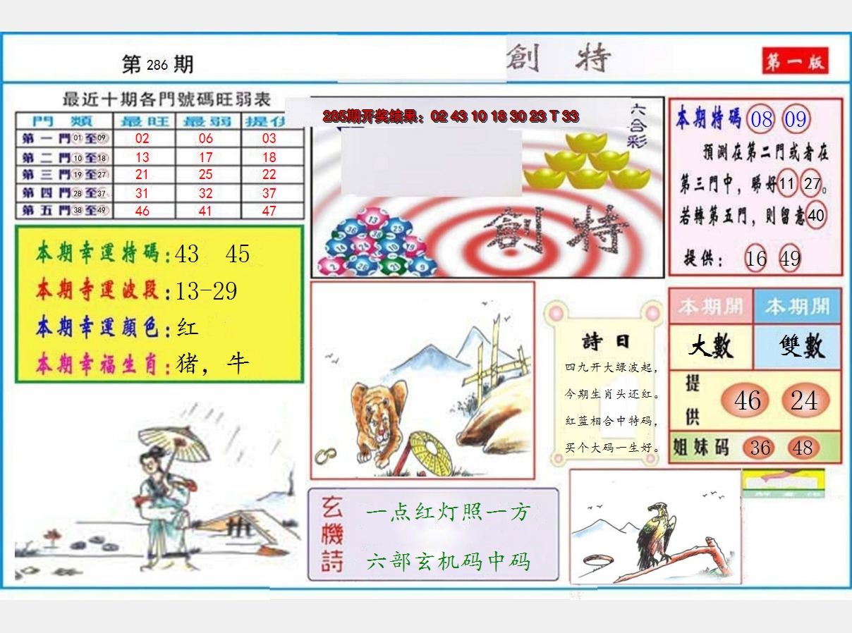 2024286期九龍创特A(推荐)
