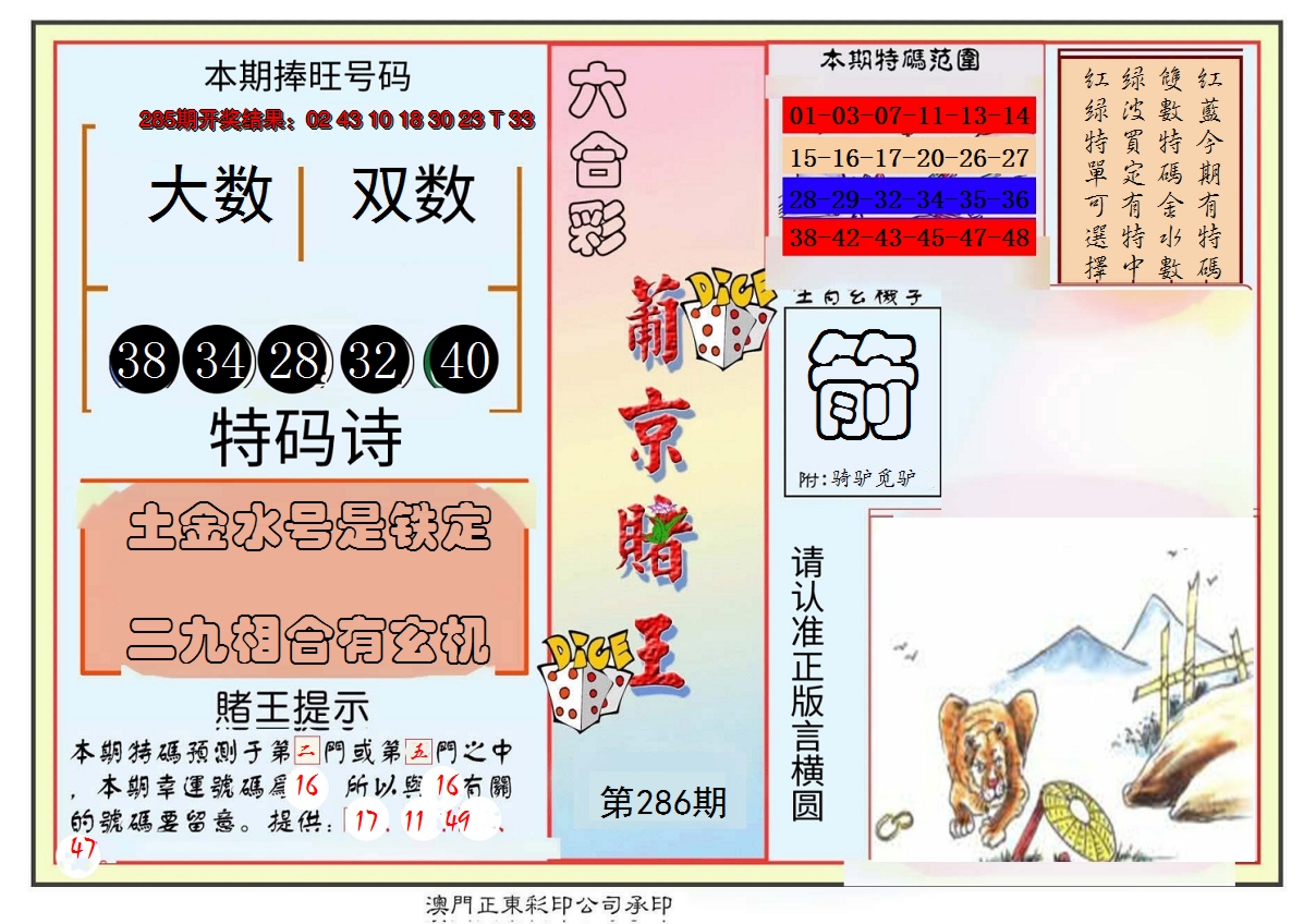 2024286期葡京赌王彩