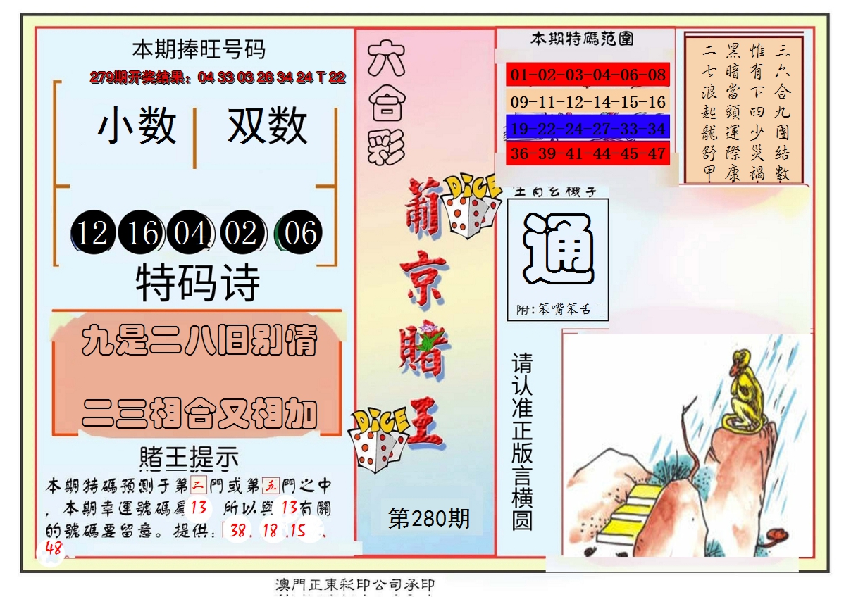 2024280期葡京赌王彩