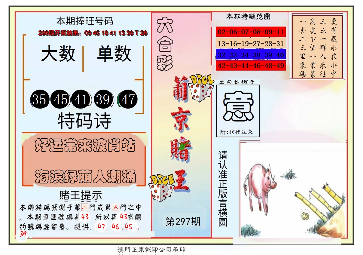 2024297期葡京赌王彩