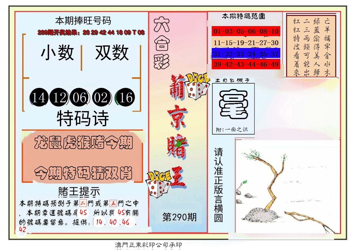 2024290期葡京赌王彩