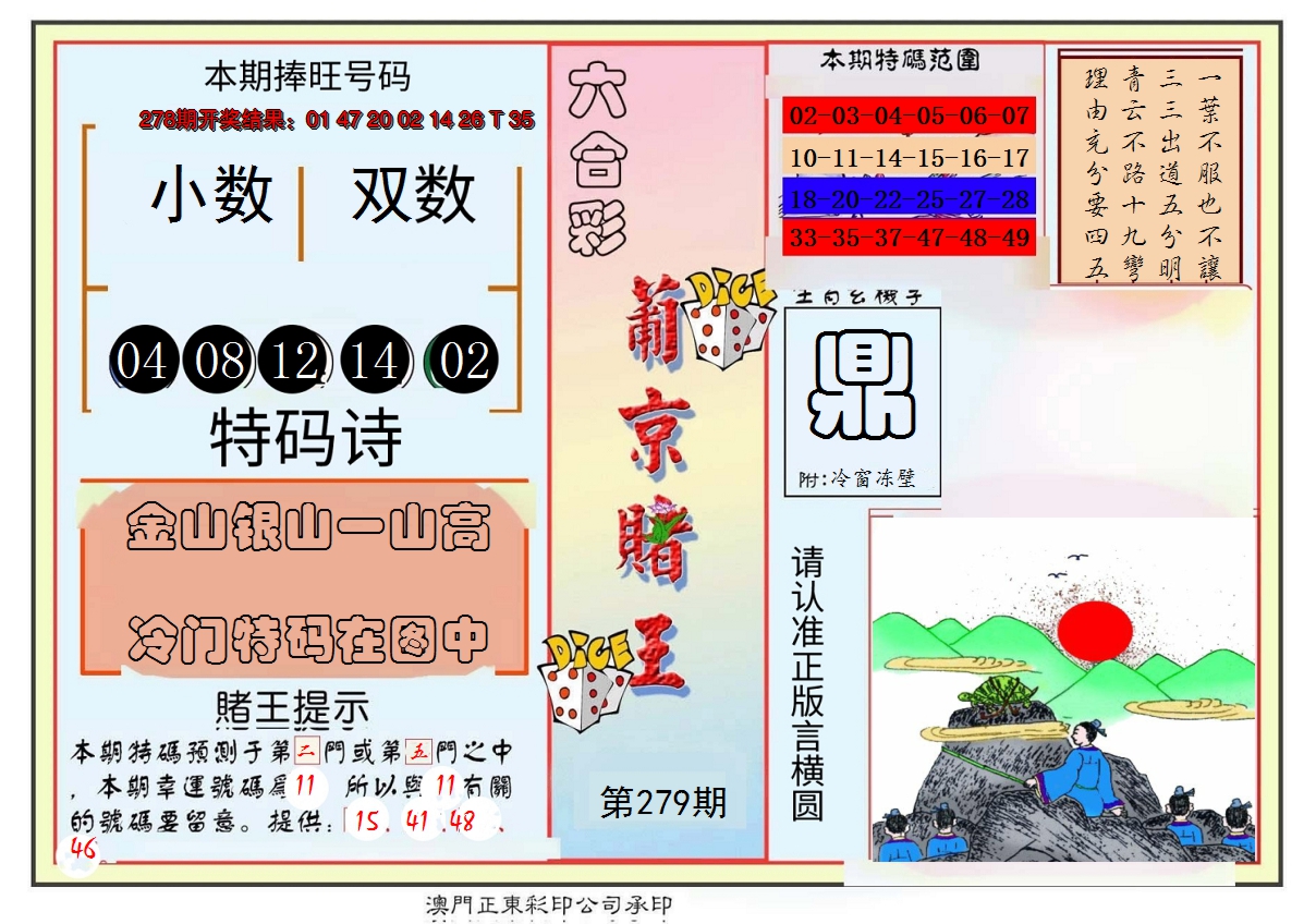 2024279期葡京赌王彩