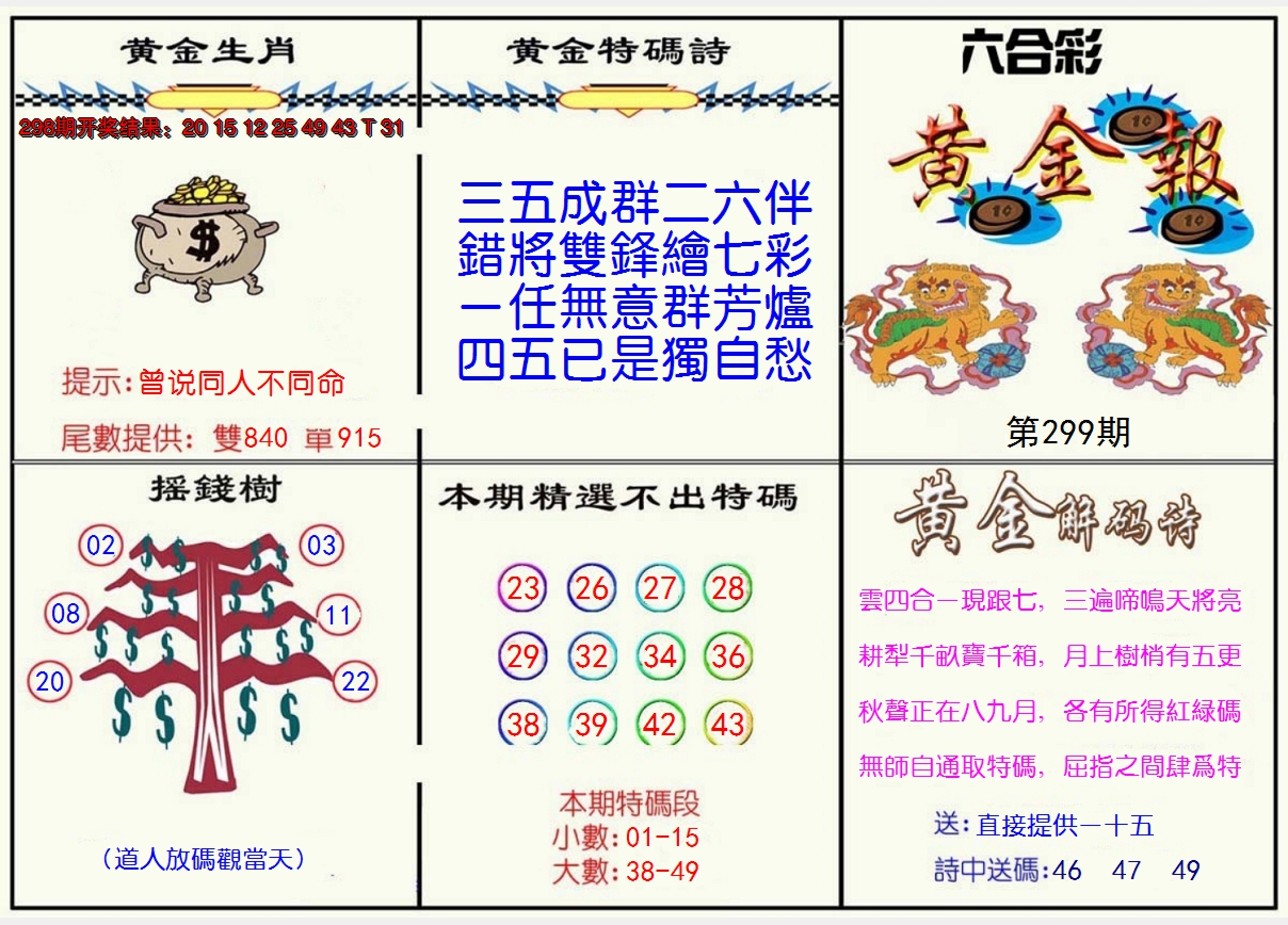 2024299期黄金报