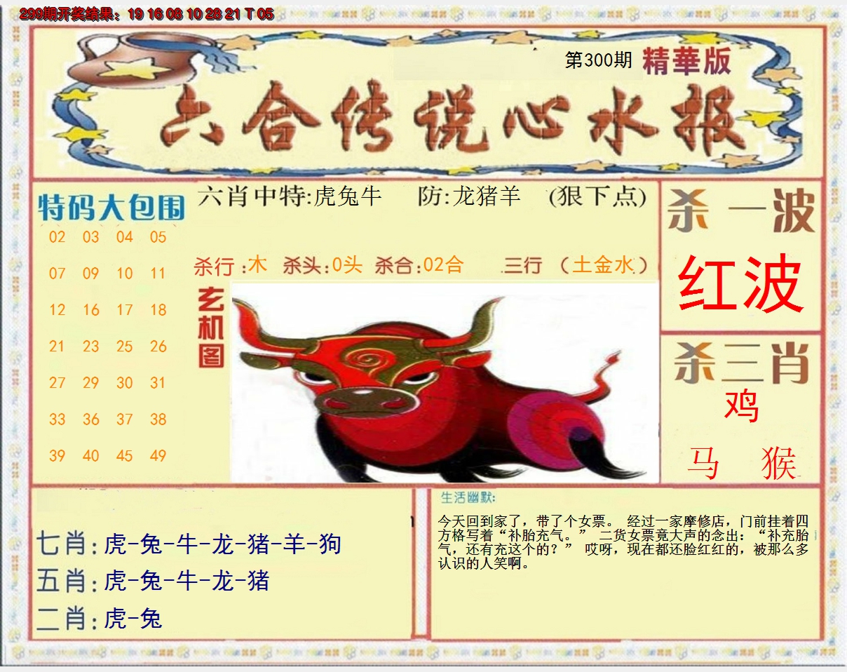 2024300期六合传说(心水版)