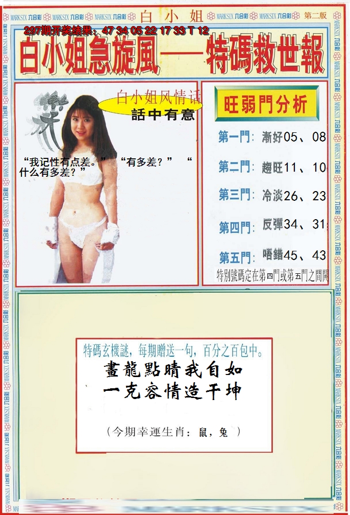 2024298期白小姐特新刊B