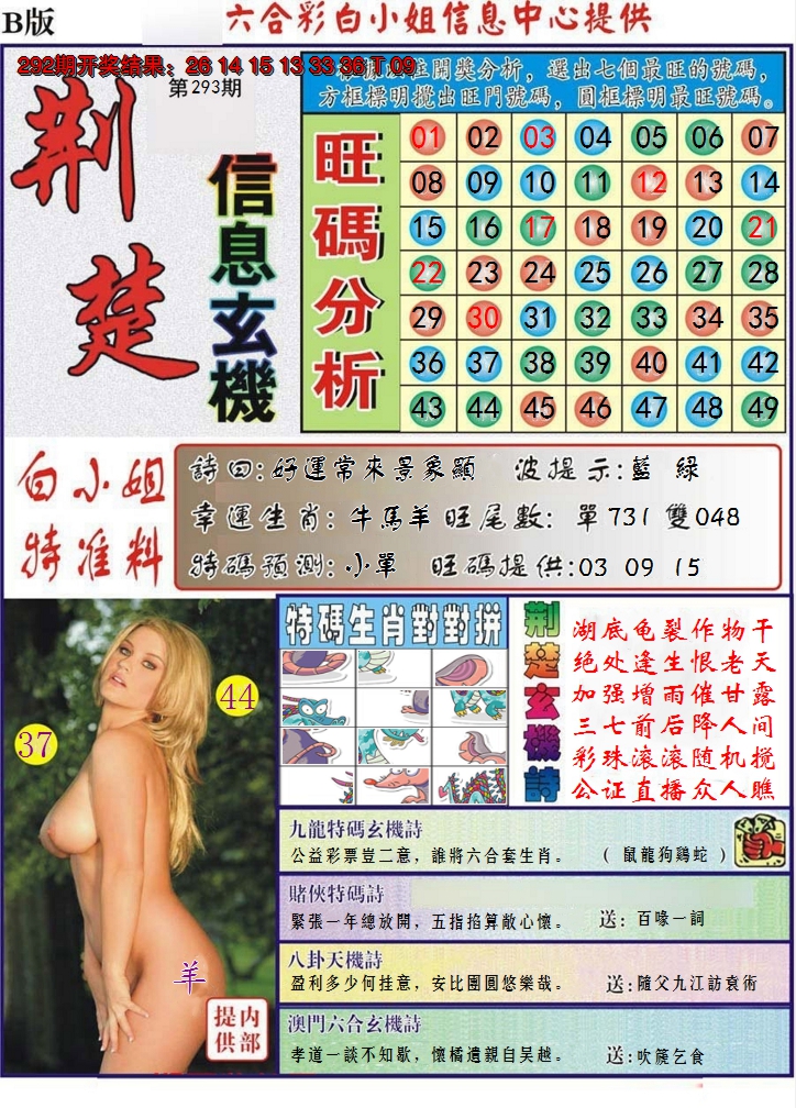 2024293期荆楚信息玄机B