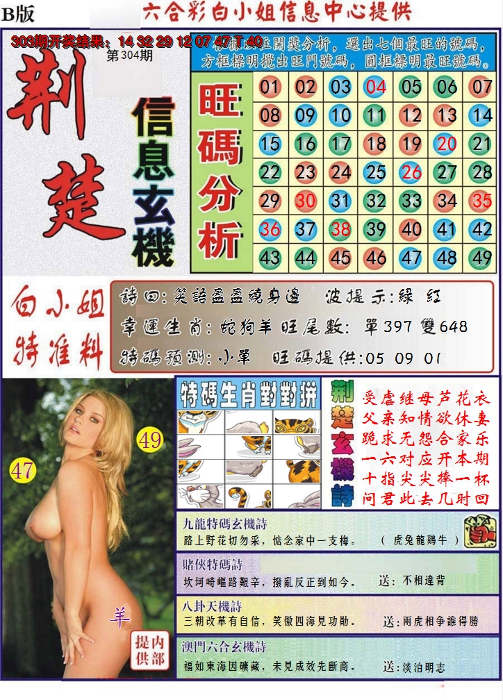 2024304期荆楚信息玄机B