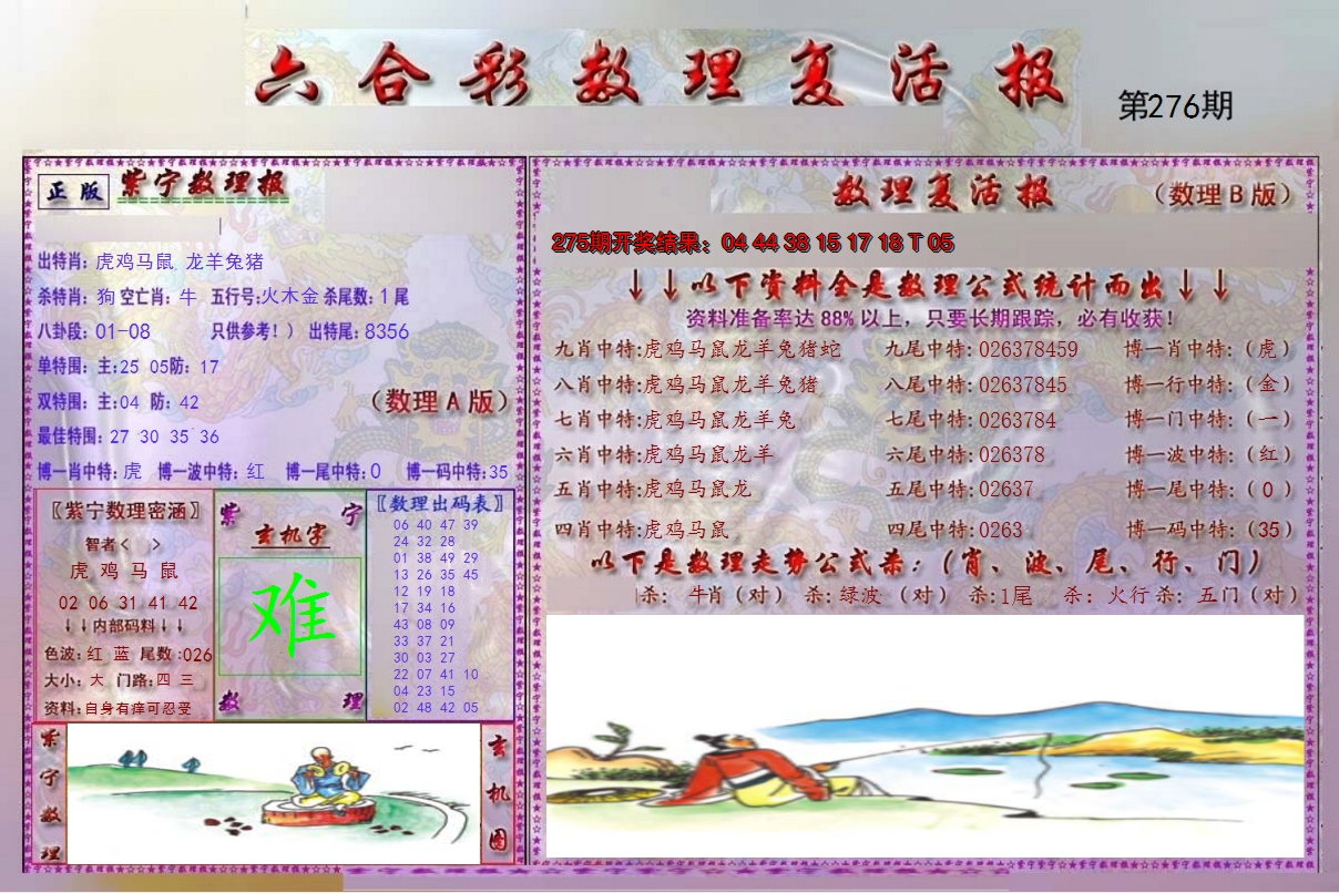 2024276期数理复活报