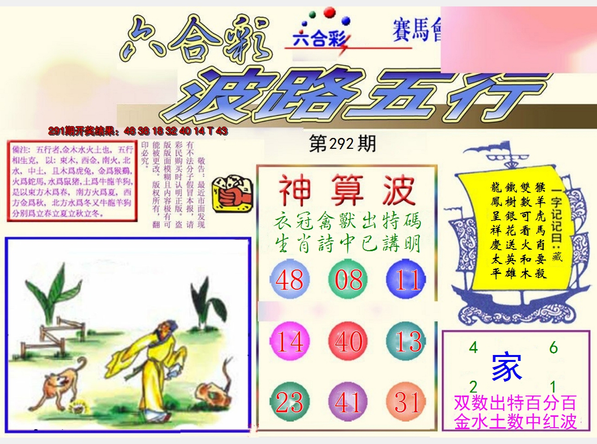 2024292期波路五行