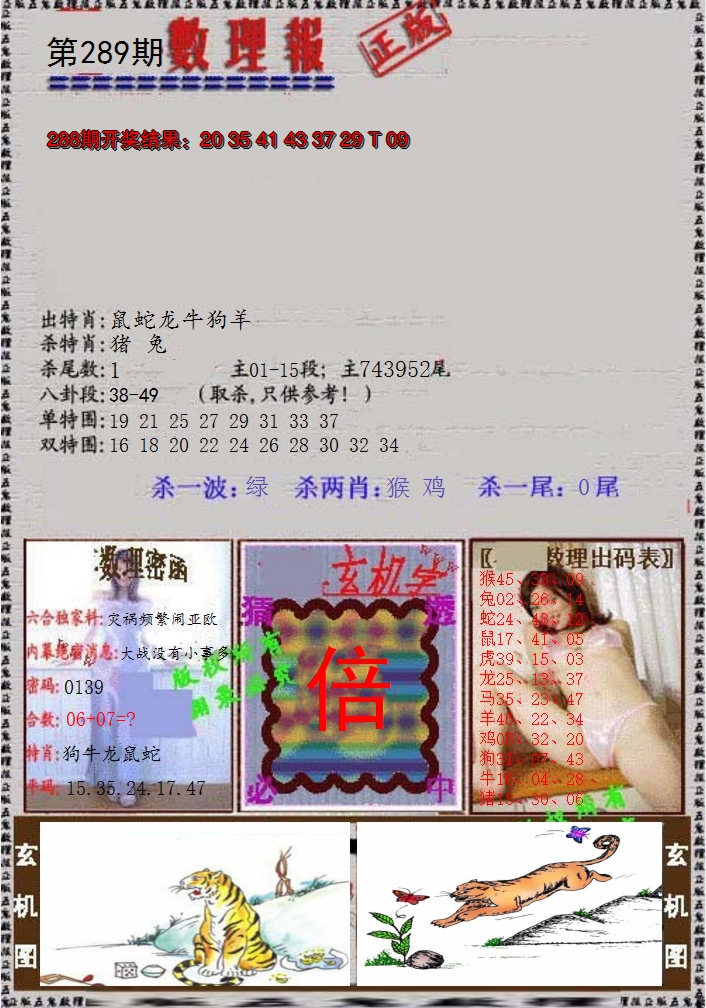 2024289期数理报