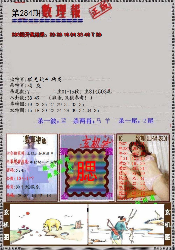 2024284期数理报