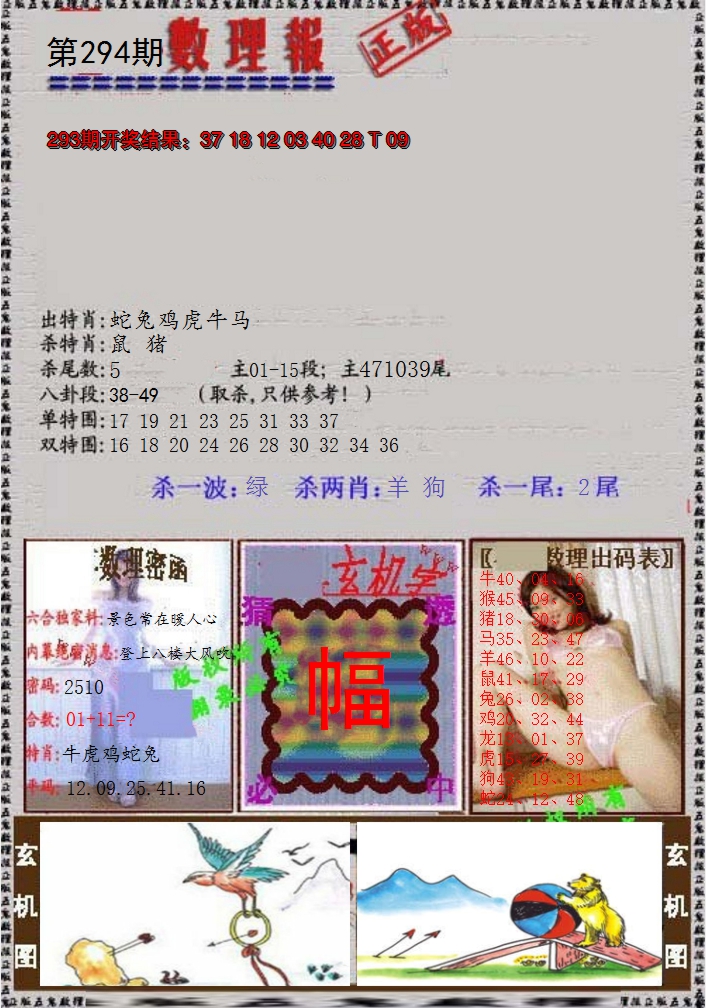 2024294期数理报