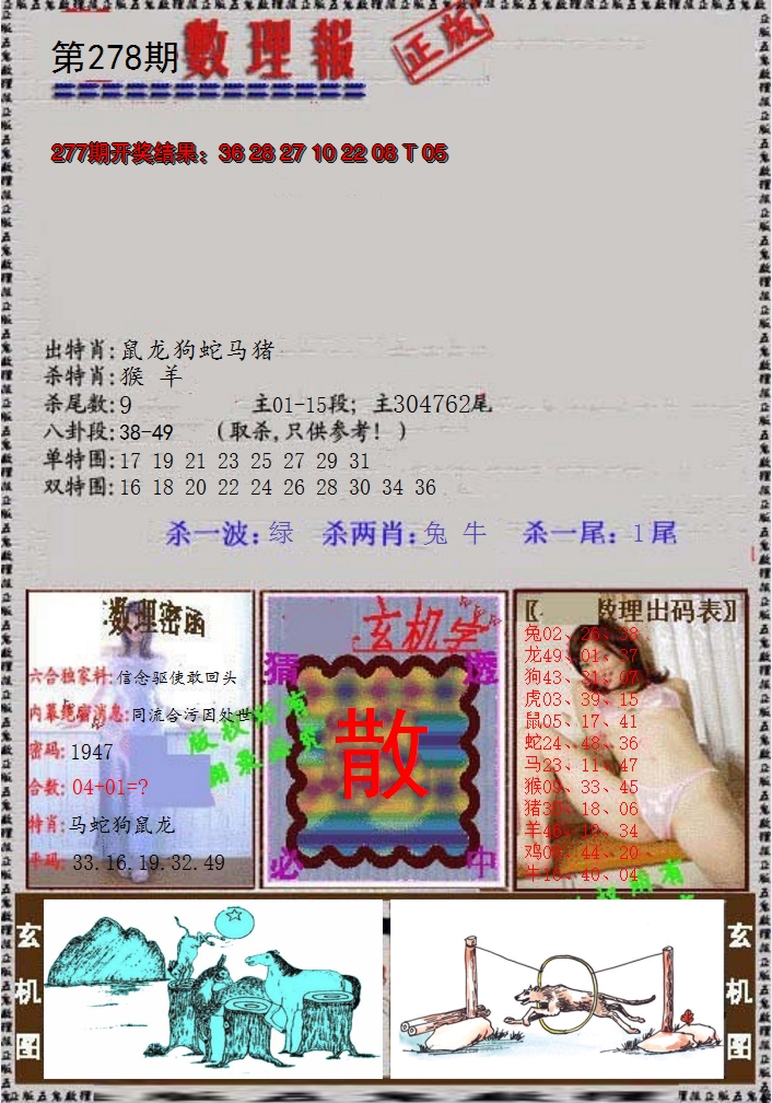 2024278期数理报
