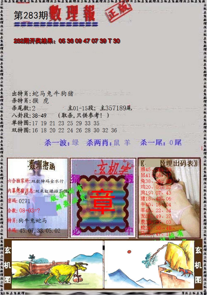 2024283期数理报