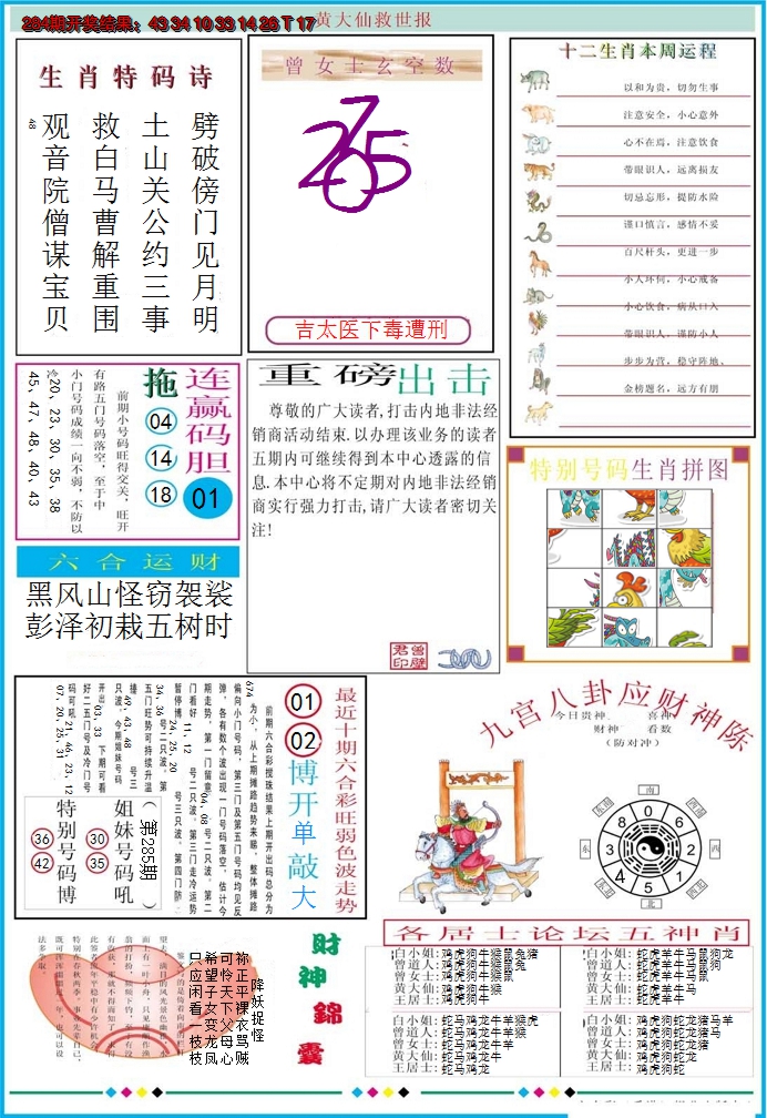 2024285期黄大仙救世B加大版