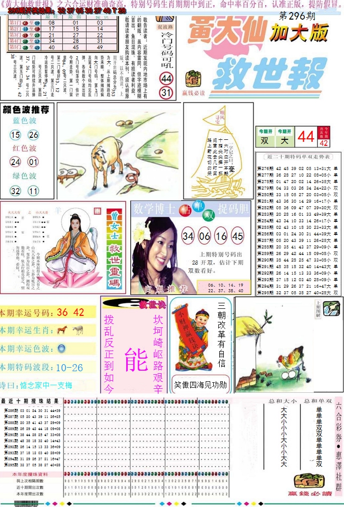 2024296期黄大仙救世A加大版
