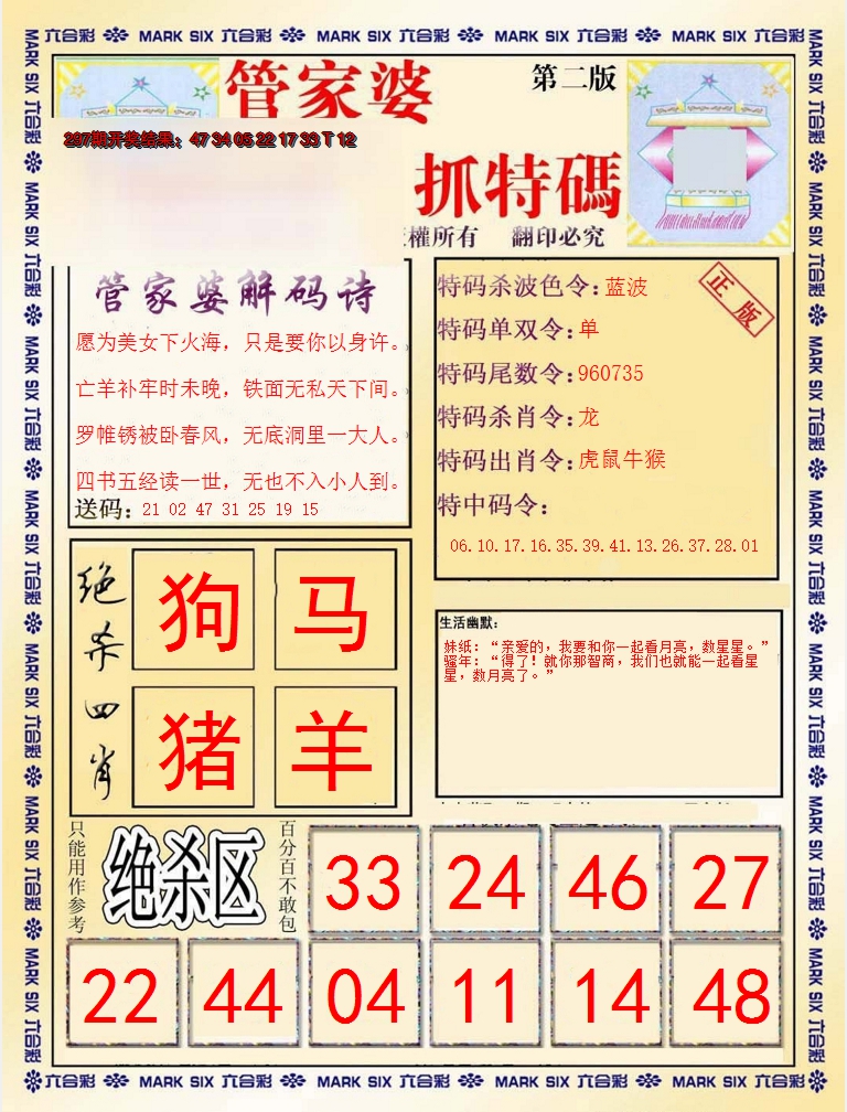 2024298期管家婆抓特码B