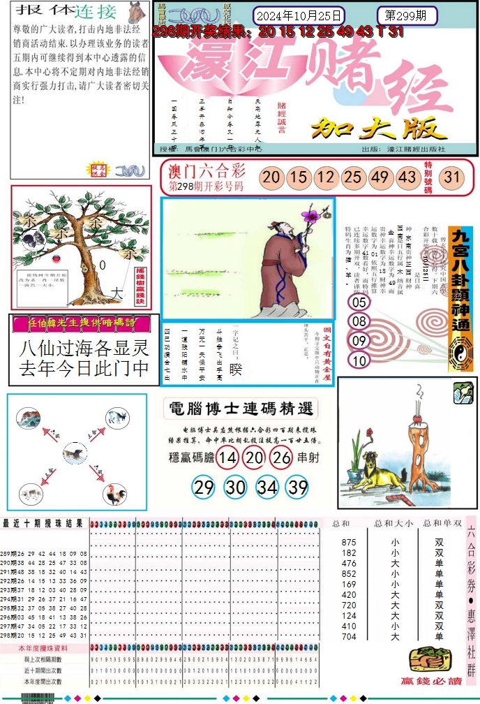 2024299期濠江赌经A加大版