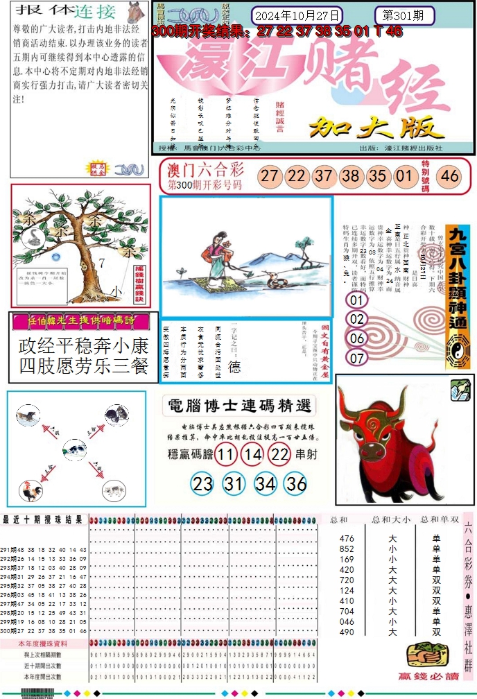 2024301期濠江赌经A加大版