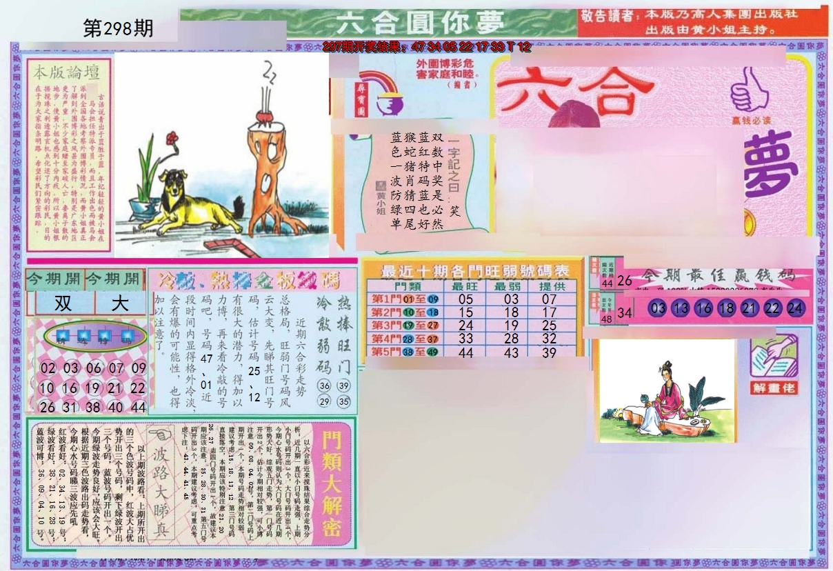 2024298期(新版)六合圆你梦A