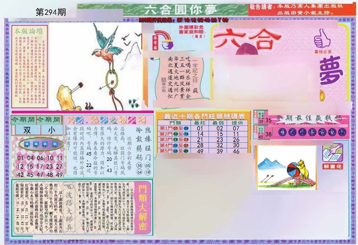 2024294期(新版)六合圆你梦A