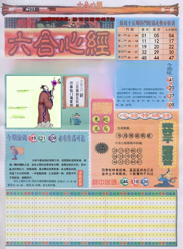 2024299期六合心经A