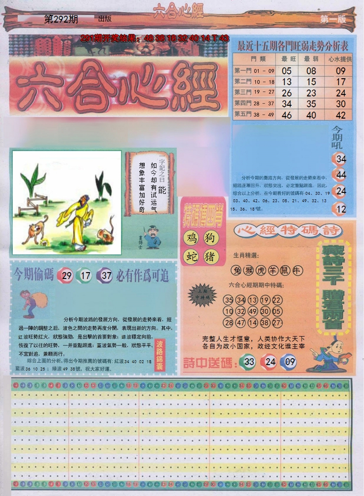 2024292期六合心经A