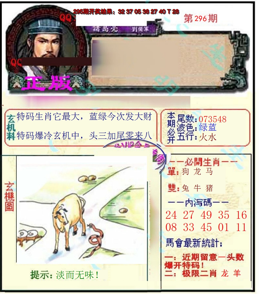 2024296期正宗孔明