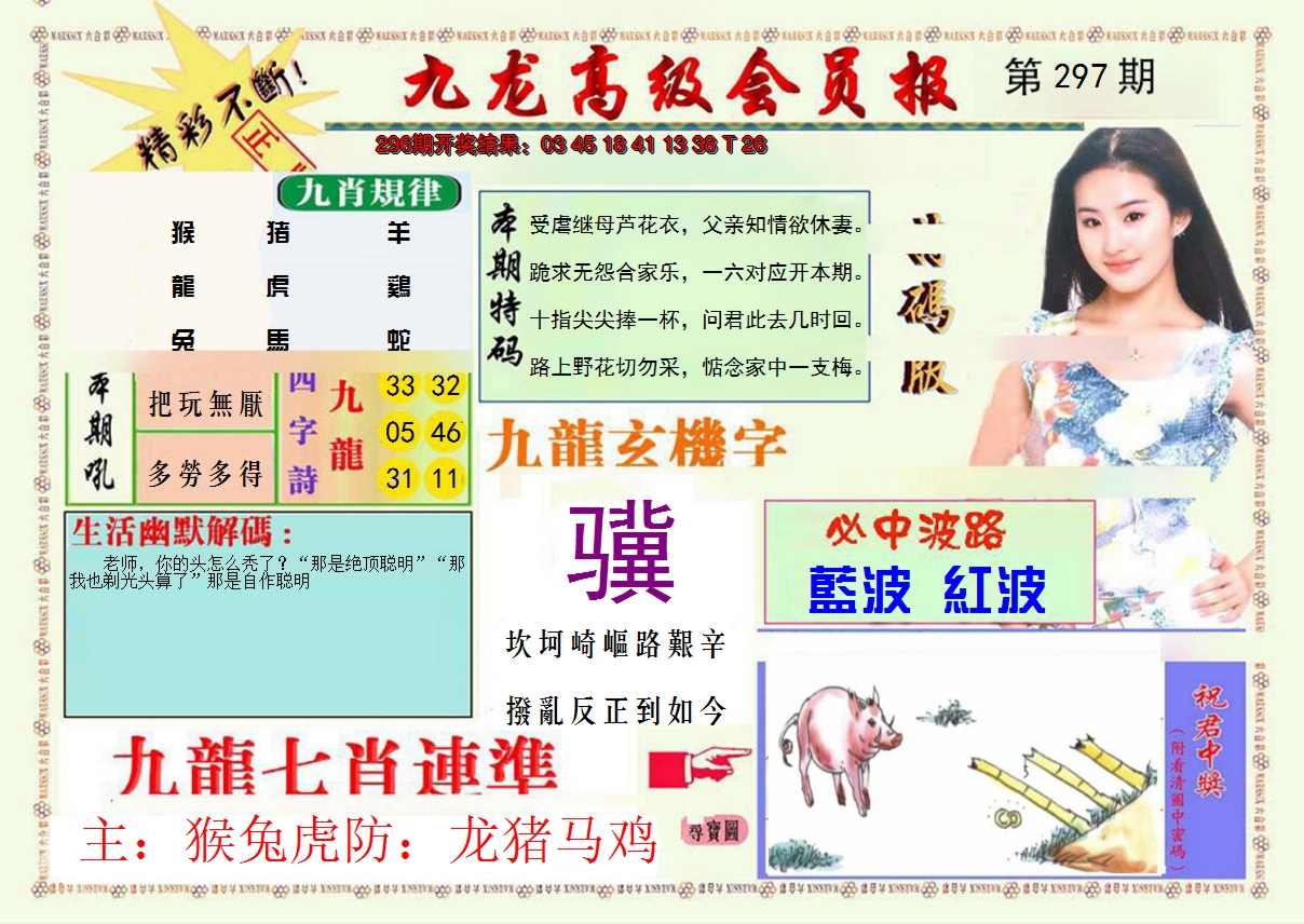 2024297期九龙高级会员报