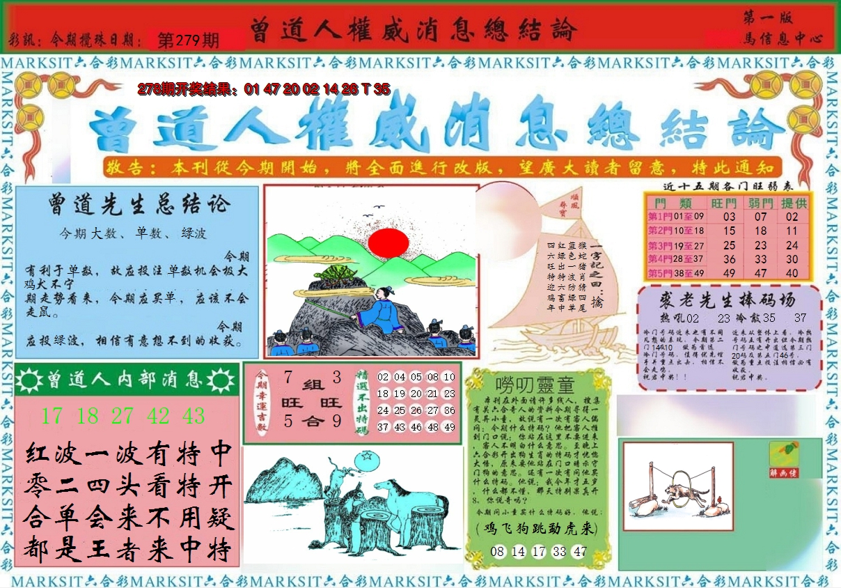 2024279期曾道人权威消息A