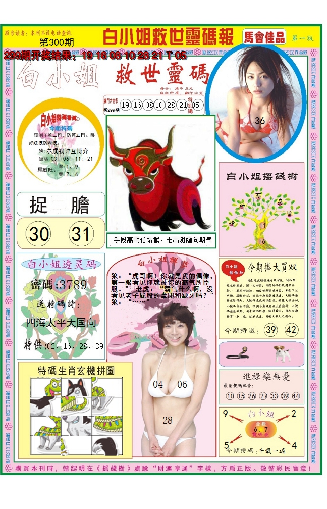 2024300期白小姐龙卷风A