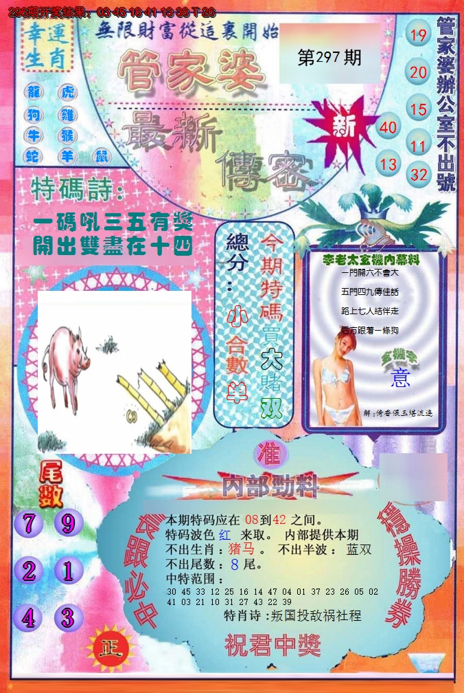 2024297期管家婆新传密