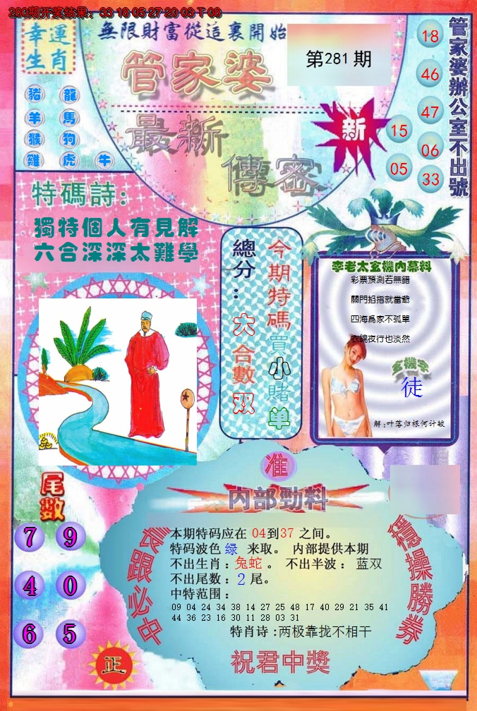 2024281期管家婆新传密